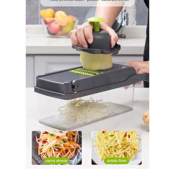 16 In One Multi-Function Gray Vegetable Chopper - Picture 5 of 13